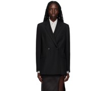 Black Double-Breasted Blazer