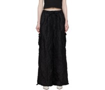 Black Crinkle Trousers