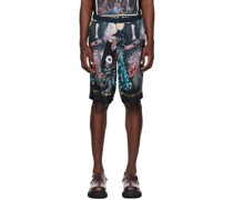 Multicolor Above Snakes Shorts