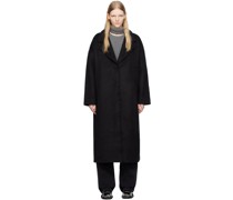 Black Dropped Shoulder Coat