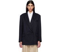 Black Double-Breasted Blazer