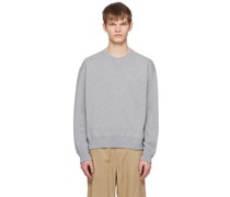 Gray Rib Trim Sweater