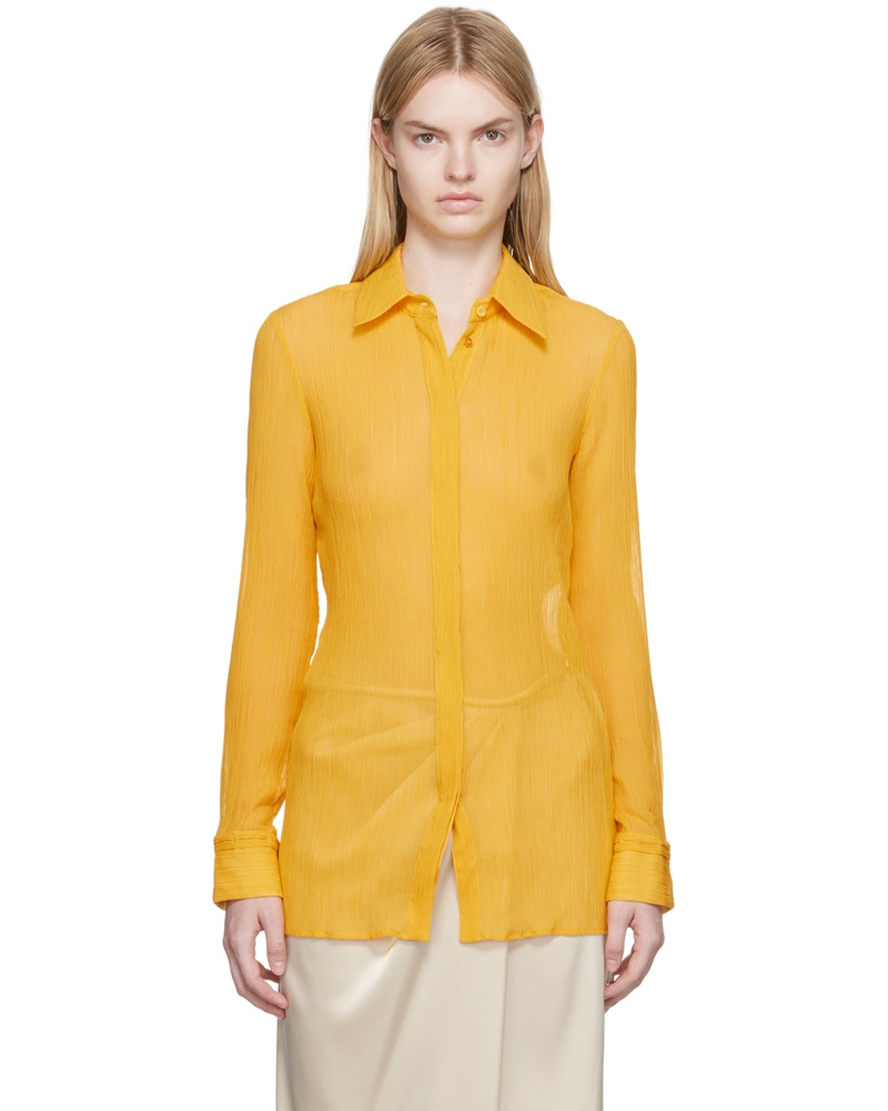 Gabriela Hearst Damen Yellow Cruz Blouse