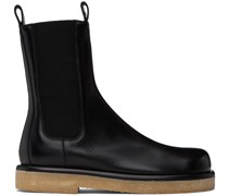 SSENSE Exclusive Black Crepe Sole Chelsea Boots