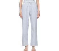 Blue & White Drawstring Pyjama Pants