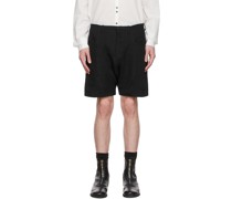 Black Linen Shorts
