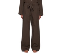 Brown Stonewashed Pyjama Pants