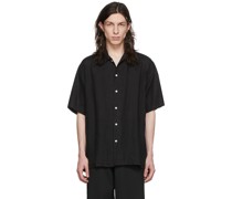 Black Blazer Short Sleeve Shirt