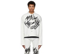 White Denim Logo Jacket