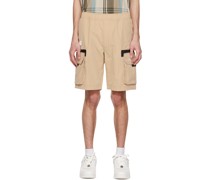 Beige Cargo Pocket Shorts