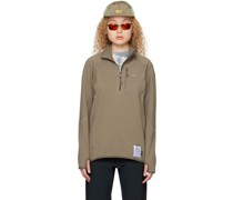 Brown Half-Zip Sweatshirt