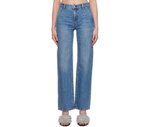 Blue EZ Mid-Rise Jeans