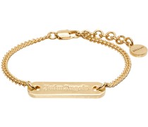 Gold Logo Plate Bracelet