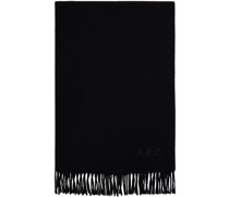 Black Alix Embroidered Scarf