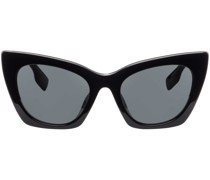 Black Logo Detail Cat-Eye Frame Sunglasses
