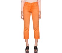 Orange Faded Jeans