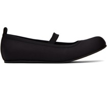 Black Cutout Mary Jane Loafers
