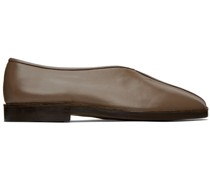 Taupe Flat Piped Slippers
