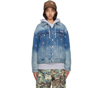 Indigo Allover Seagull Denim Jacket