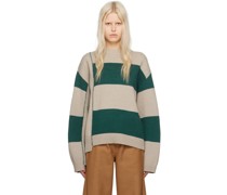 Beige & Green Baha Sweater