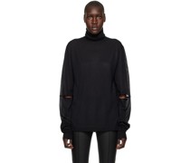 Black Cut Out Turtleneck