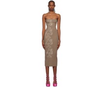Taupe Zahara Midi Dress