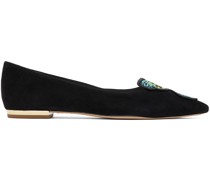 Black Butterfly Ballerina Flats