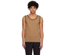 Tan Quilted Tank Top