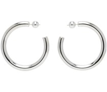 Silver Medium Everyday Hoop Earrings