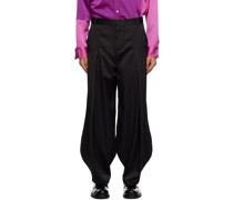 Black Pleated Trousers