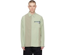 Green Tonal Patch Shirt