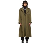 SSENSE Exclusive Khaki Double-Breasted Trench Coat