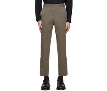Brown Setup Wide Trousers