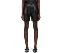 Black Carmen Leather Shorts