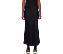 Black Jacquard Maxi Skirt