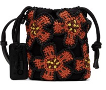 Black Paris Boke Flower Crochet Bag