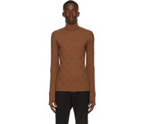 Brown All Over Logo Turtleneck