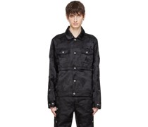 Black Dragon Jacquard Convertible Jacket