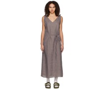 Brown Knot Midi Dress