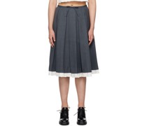 Gray Pleated Maxi Skirt