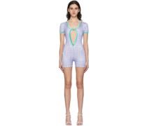 SSENSE Exclusive Purple Gingham Regina Playsuit