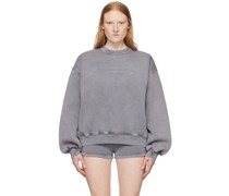 Gray Embossed Sweatshirt