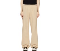 Beige Puddle Sweatpants