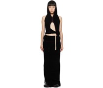 Black Hooded Maxi Dress