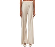 Beige High-Rise Lounge Pants