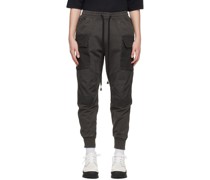Gray Dyed Cargo Pants