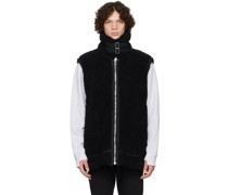 Black Uneven Vest