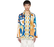 Navy & Orange Paysage Shirt