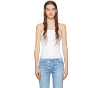 White Tie Back Tank Top