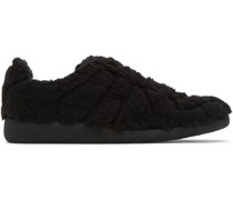Black Replica Shearling Sneakers
